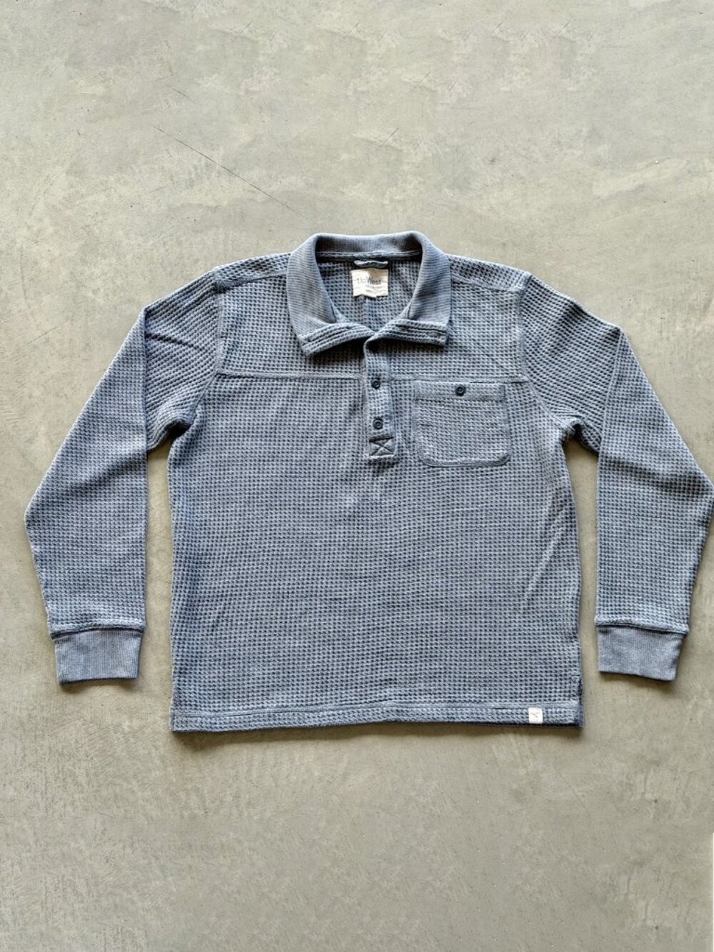 Cozy Up Mock Neck Long Sleeve Waffle Tee
